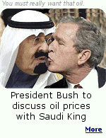 President Bush said that when he meets Saudi Arabia's King Abdullah later this week, he'll bring up the effect that high oil prices are having on global economies.